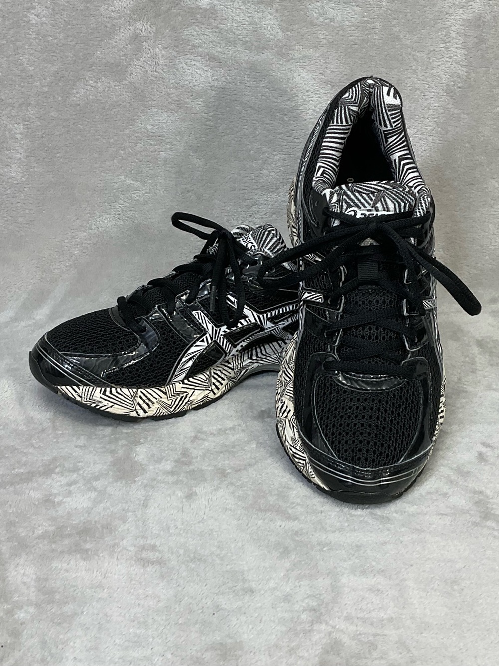 ASICS Gel Enhance Ultra 3 Zebra Sneakers T48AQ Womens Sz 8.5